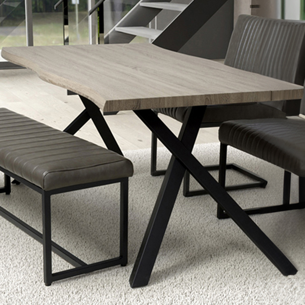 Narvik 4 Seater Medium Curved Dining Table Image 1