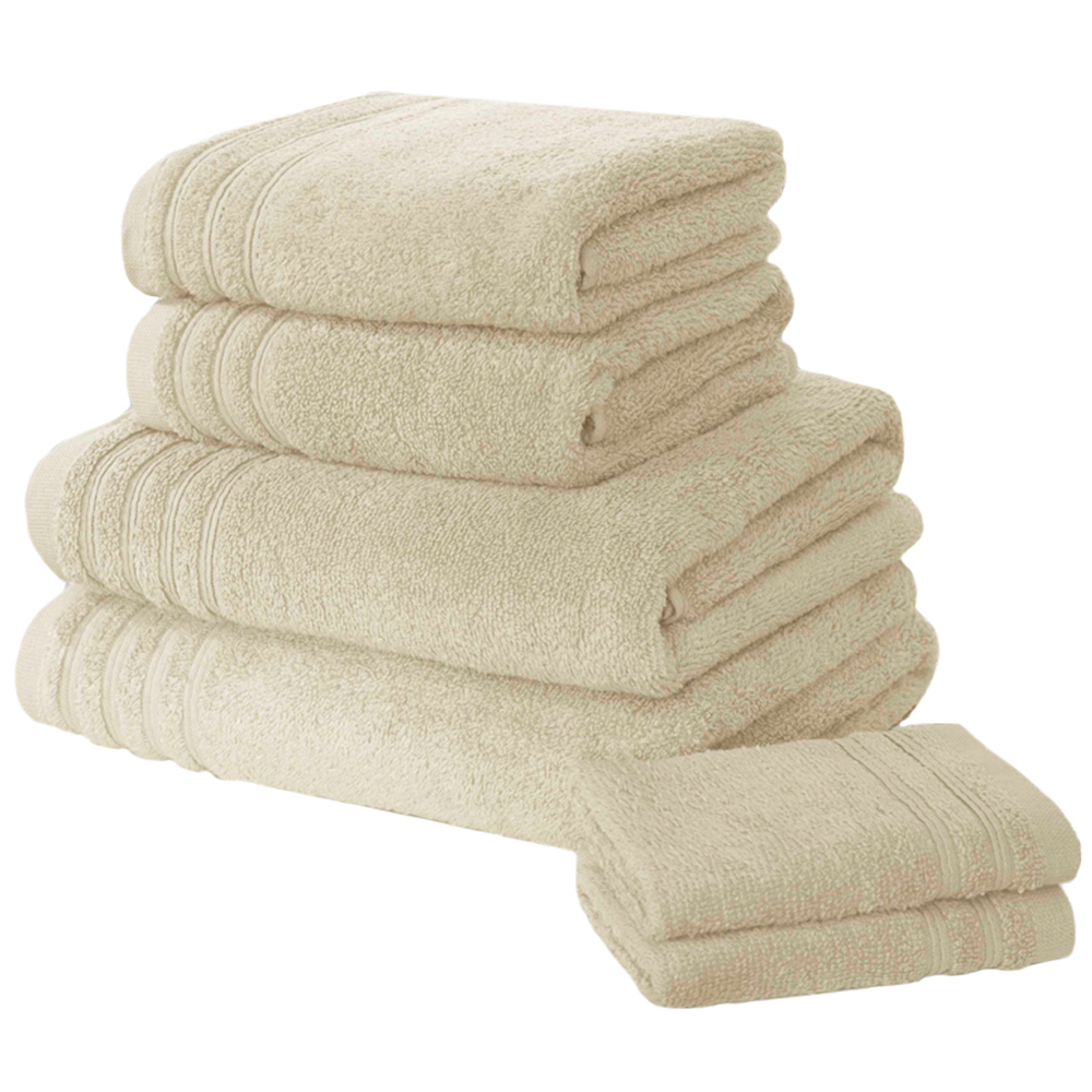 Rapport Home So Soft Cream Grey Cotton Hand Towel Image 1