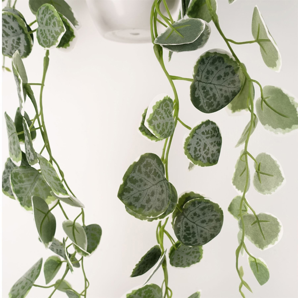 Leaf Green Trailing String of Hearts Hanging Artificial Plant in Pot 3ft Image 4