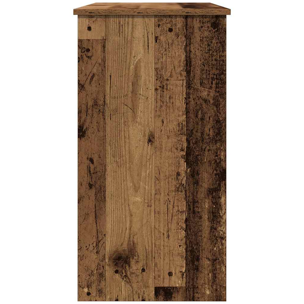 vidaXL Single Drawer Single Shelf Computer Desk Old Wood Effect Image 5