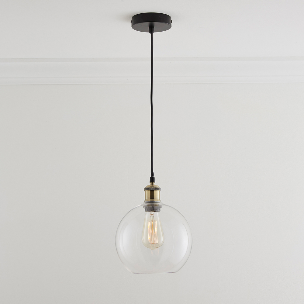 Kliving Antonio Clear Glass Pendant Light Image 3