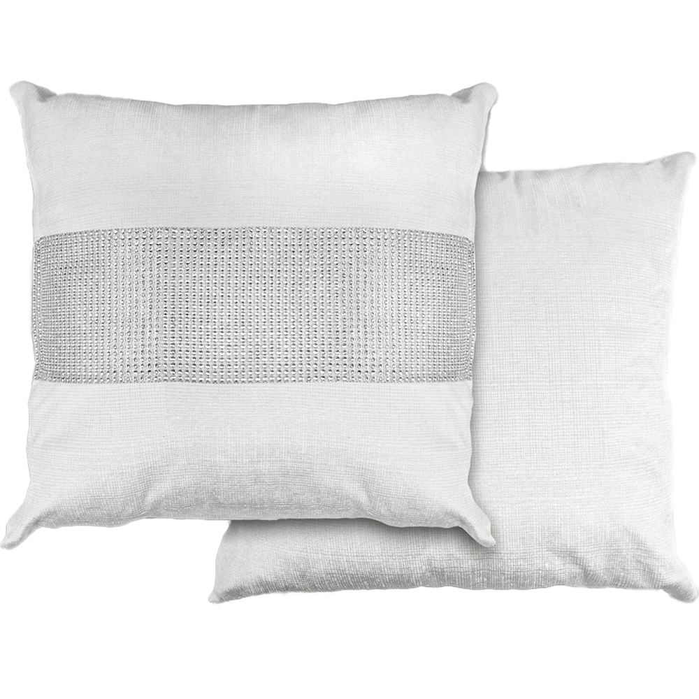 Serene Melia White Cushion Cover 43 x 43cm Image