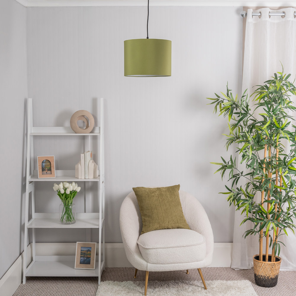 ValueLights Torbery Nesting Olive Green Pendant Lamp Shades with Diffusers 3 Pack Image 5