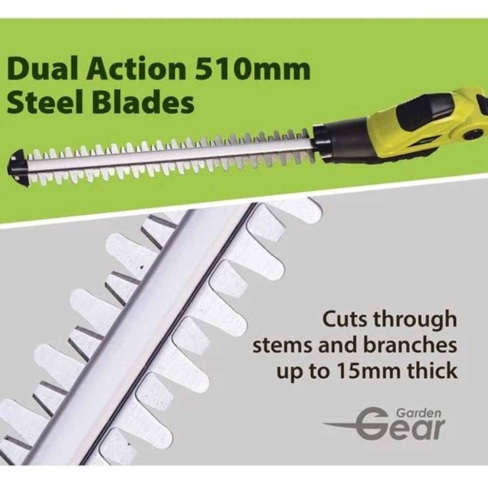 Garden Gear KJ3143 Rotating Handle 270cm Cordless Telescopic Hedge Trimmer 20V Image 6