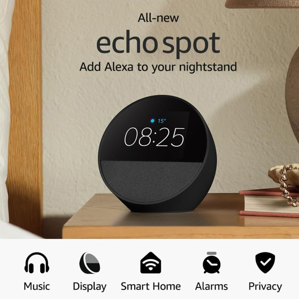 Amazon Black Echo Spot Image 2