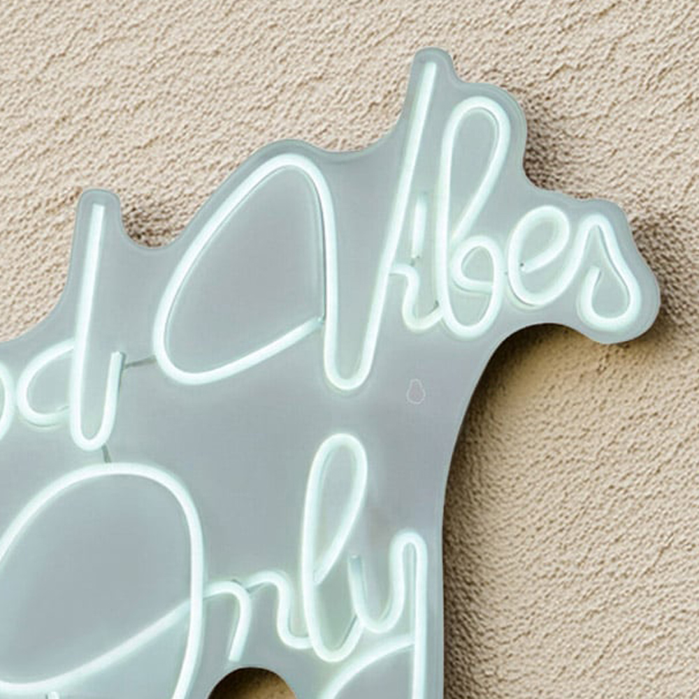 Good Vibes Neon Light Sign - White Image 6