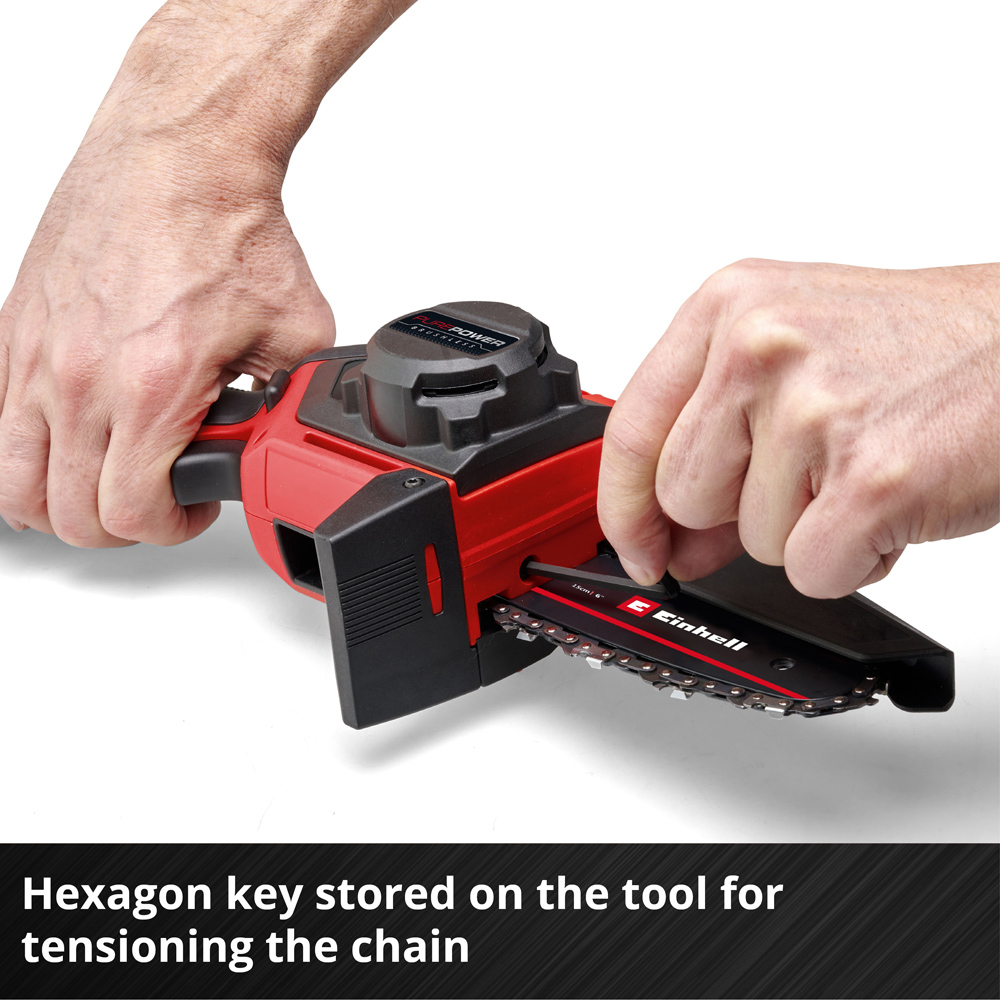 Einhell 15cm PXC Cordless Pruner Mini Chainsaw Image 4