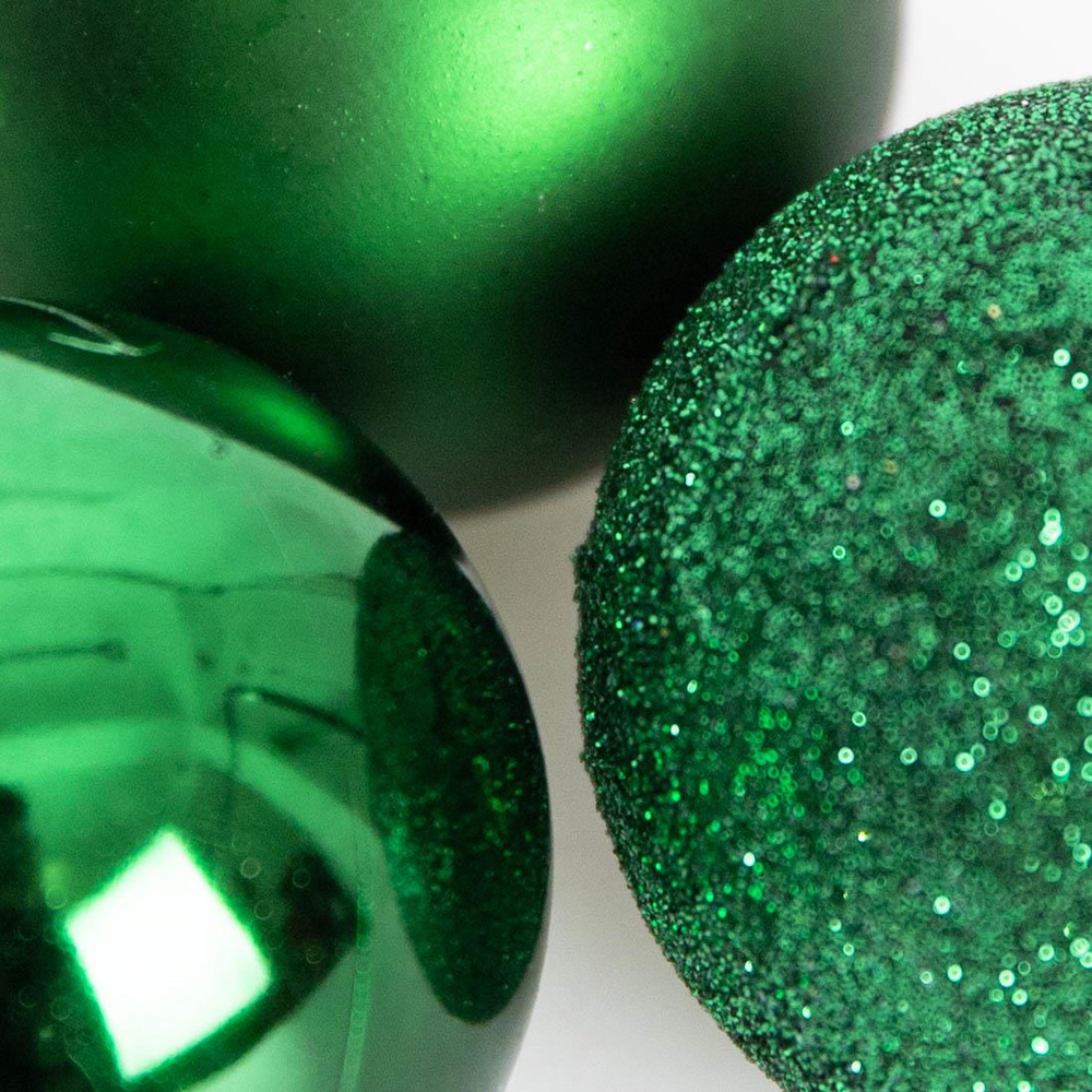 Shatchi 5cm Dark Green Luxury Bauble 9 Pack Image 3