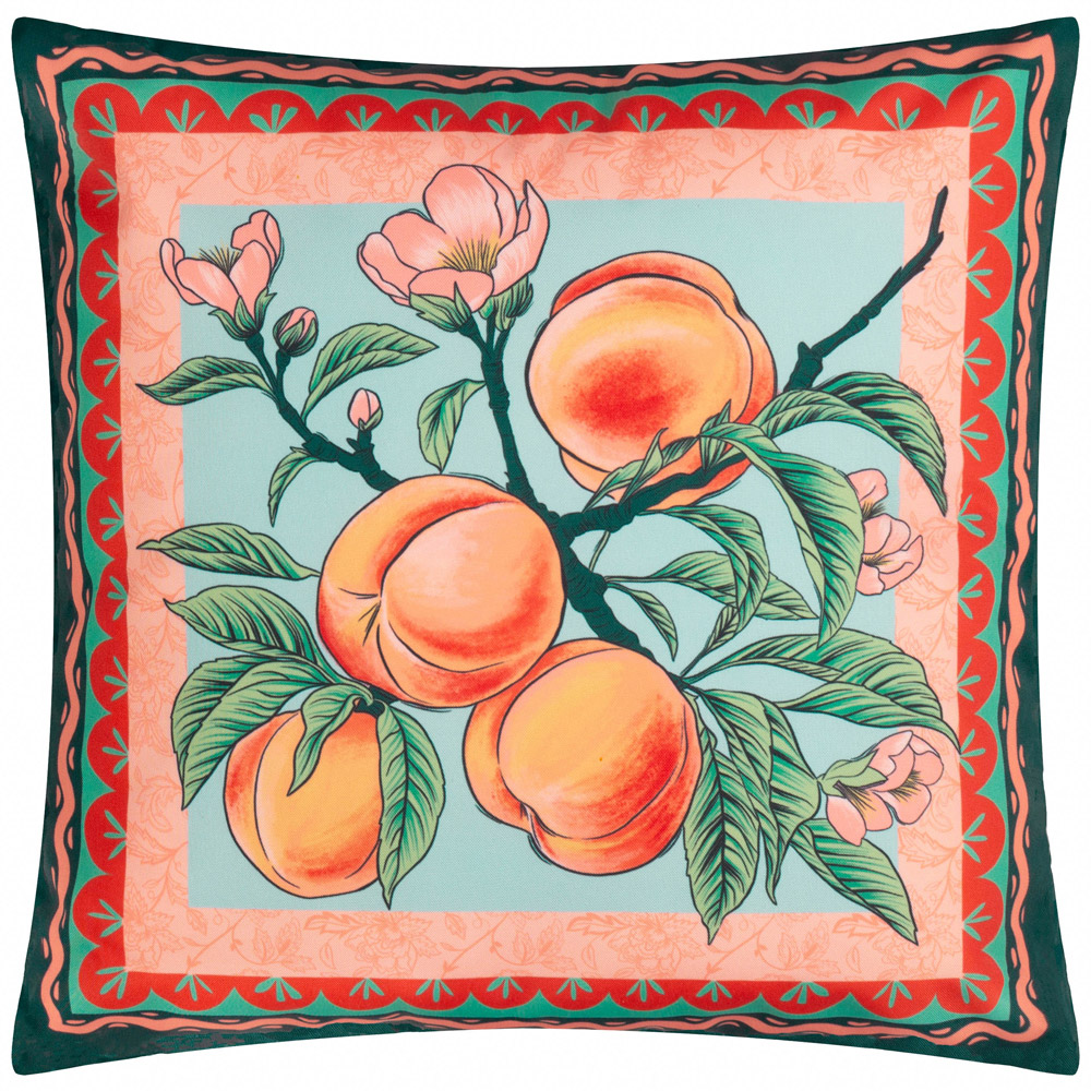furn. Anemone Multicolour Peaches Printed Polyester Filled Outdoor Cushion 45 x 45cm Image 1