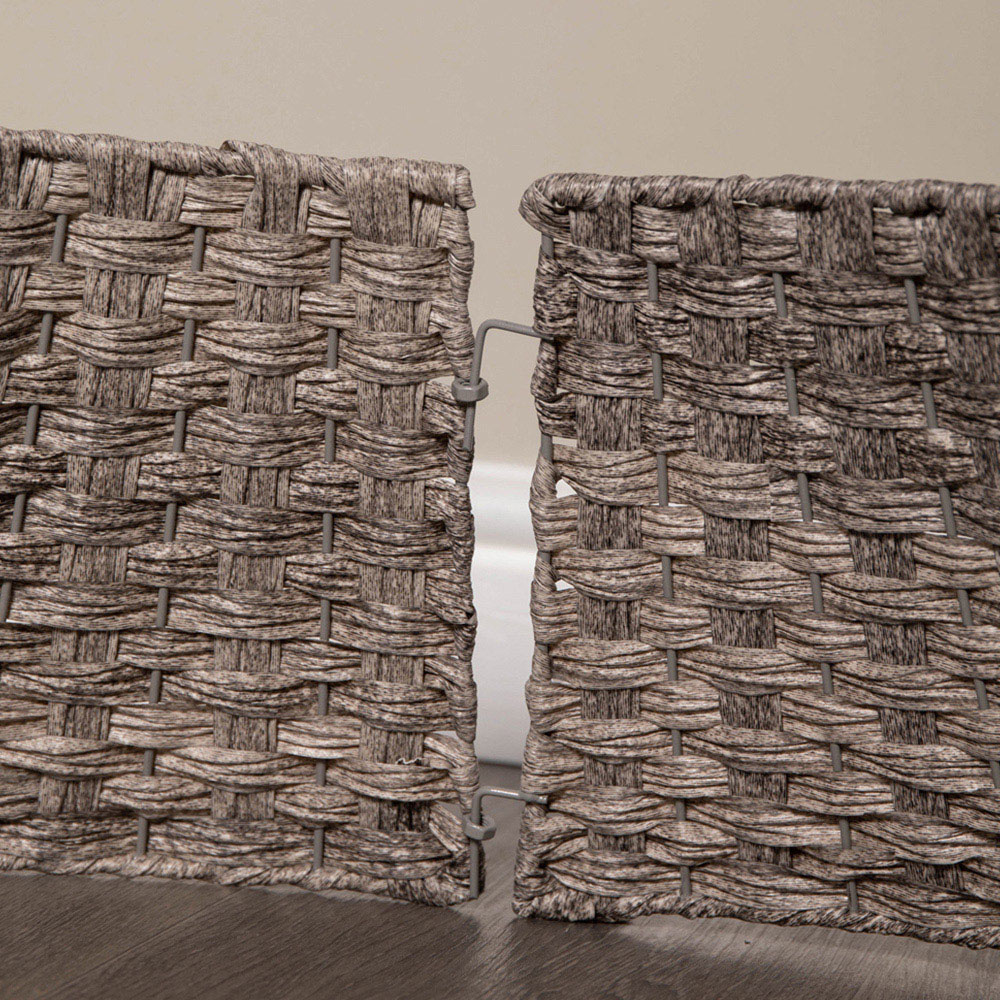 Samuel Alexander KD Large Grey Plastic Wicker Rattan Christmas Tree Skirt 24 x 70cm Image 5