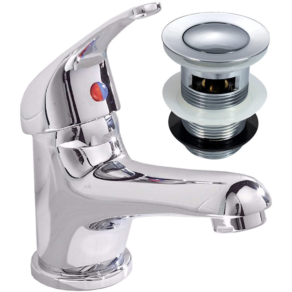 Nes Home Studio Dame Basin Mono Mixer Tap with Slotted Waste Chrome Image 1