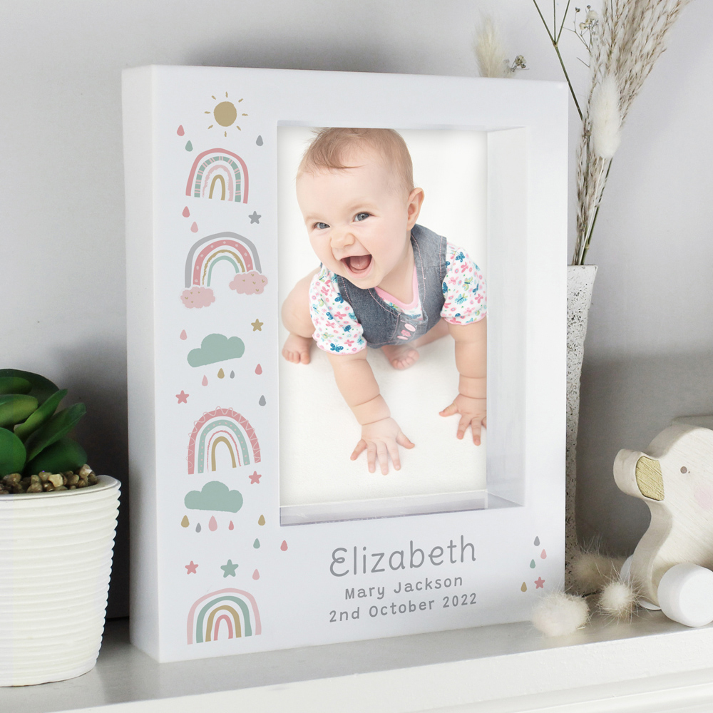 Personalised Memento Rainbow Box Photo Frame 5 x 7inch Image 2