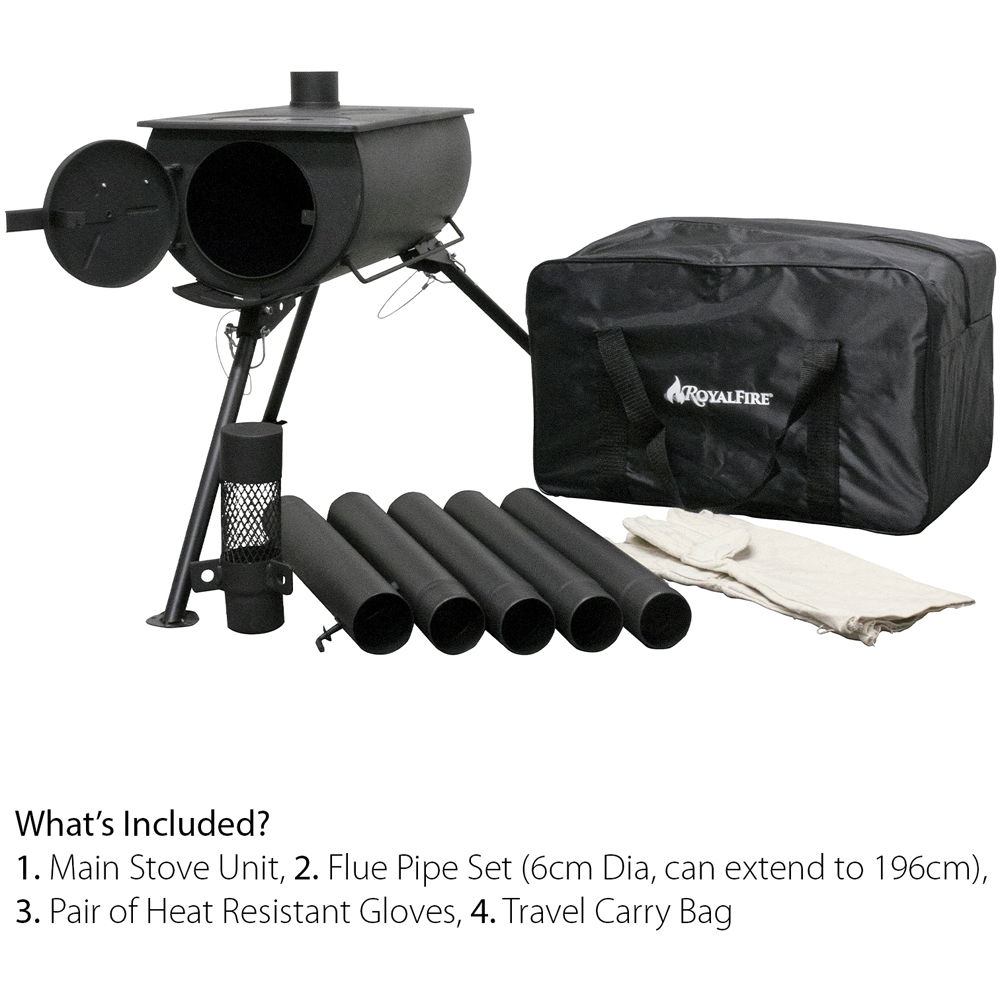 RoyalFire Orion Black Portable Tripod Tent Stove Image 3
