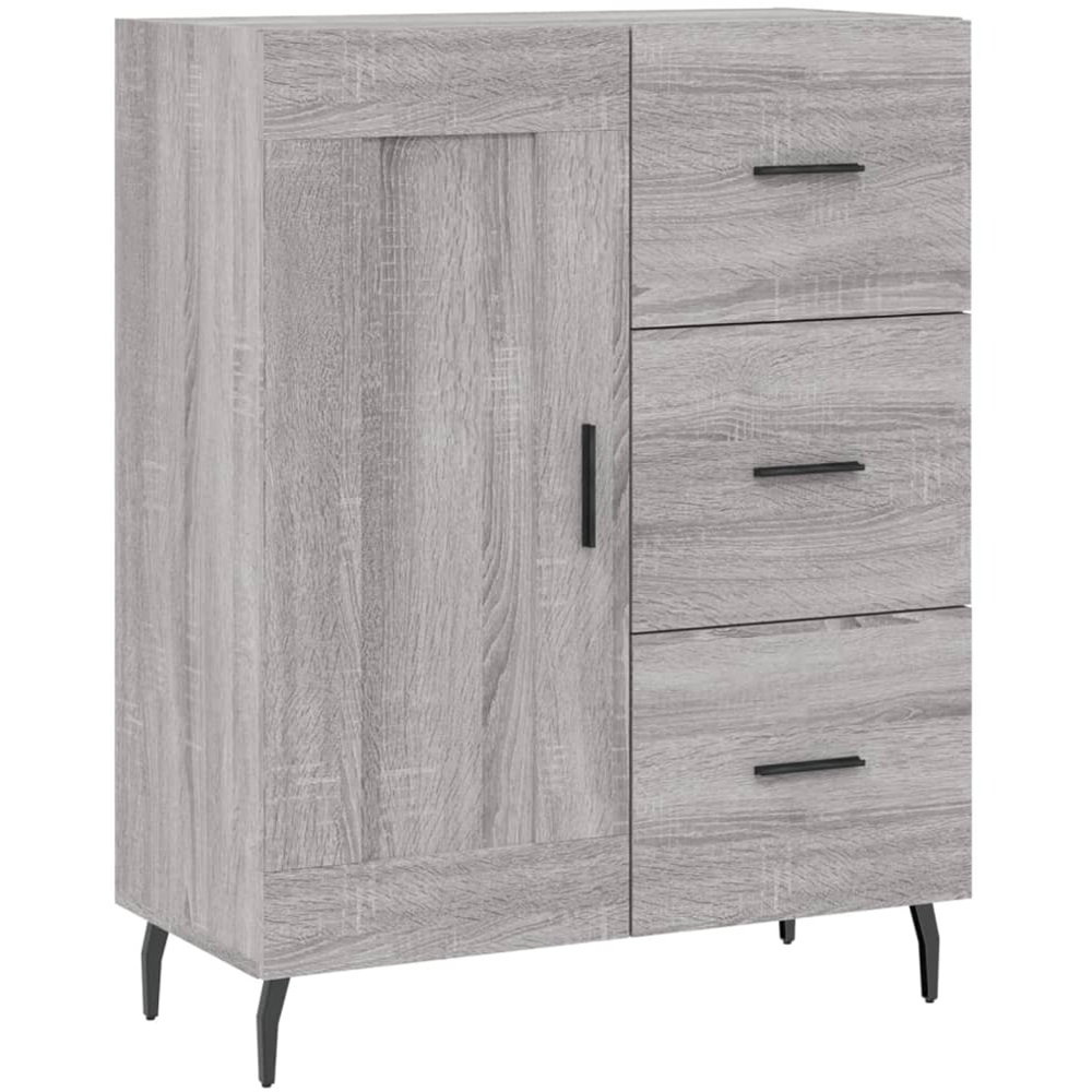 vidaXL 3 Door 3 Drawer Grey Sonoma Highboard Image 7