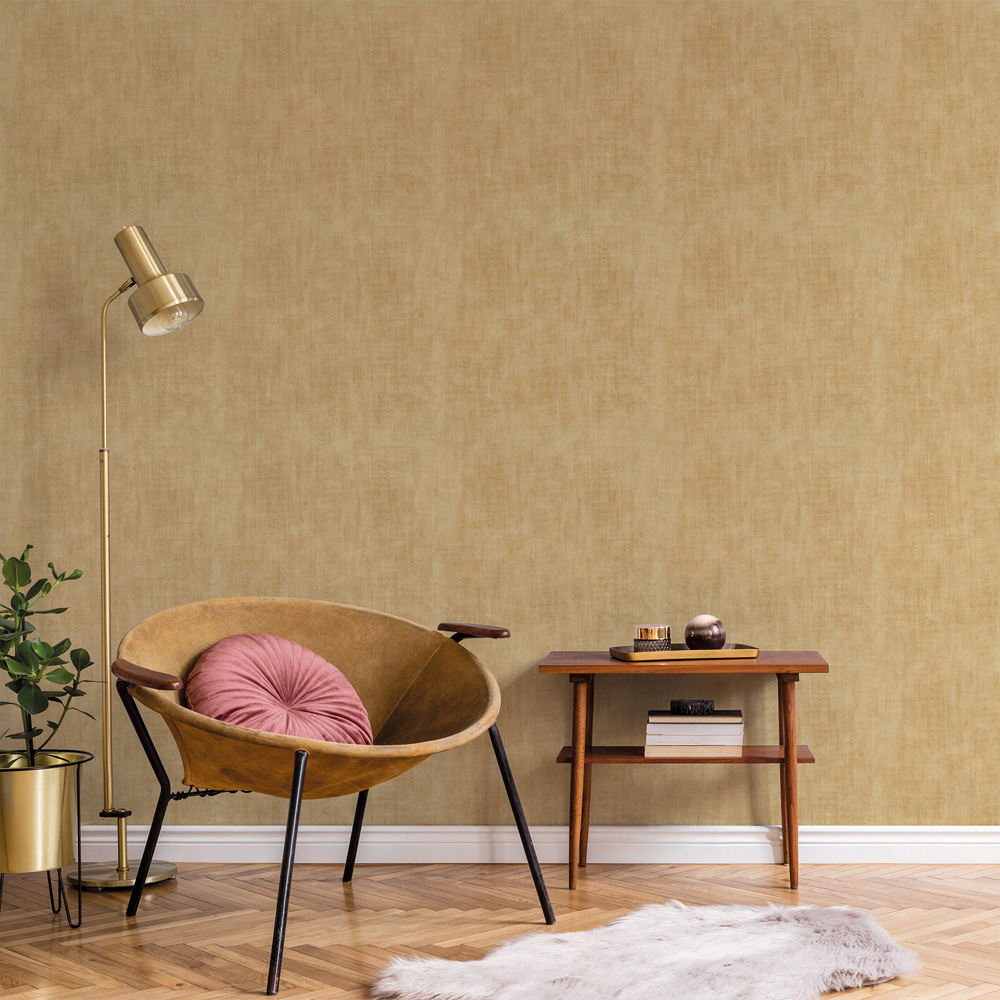 Galerie Botanica Textured Yellow Wallpaper Image 2