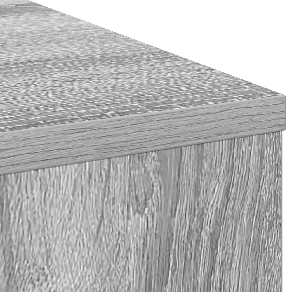 vidaXL 3 Drawer 2 Shelf Compact Desk Grey Image 8