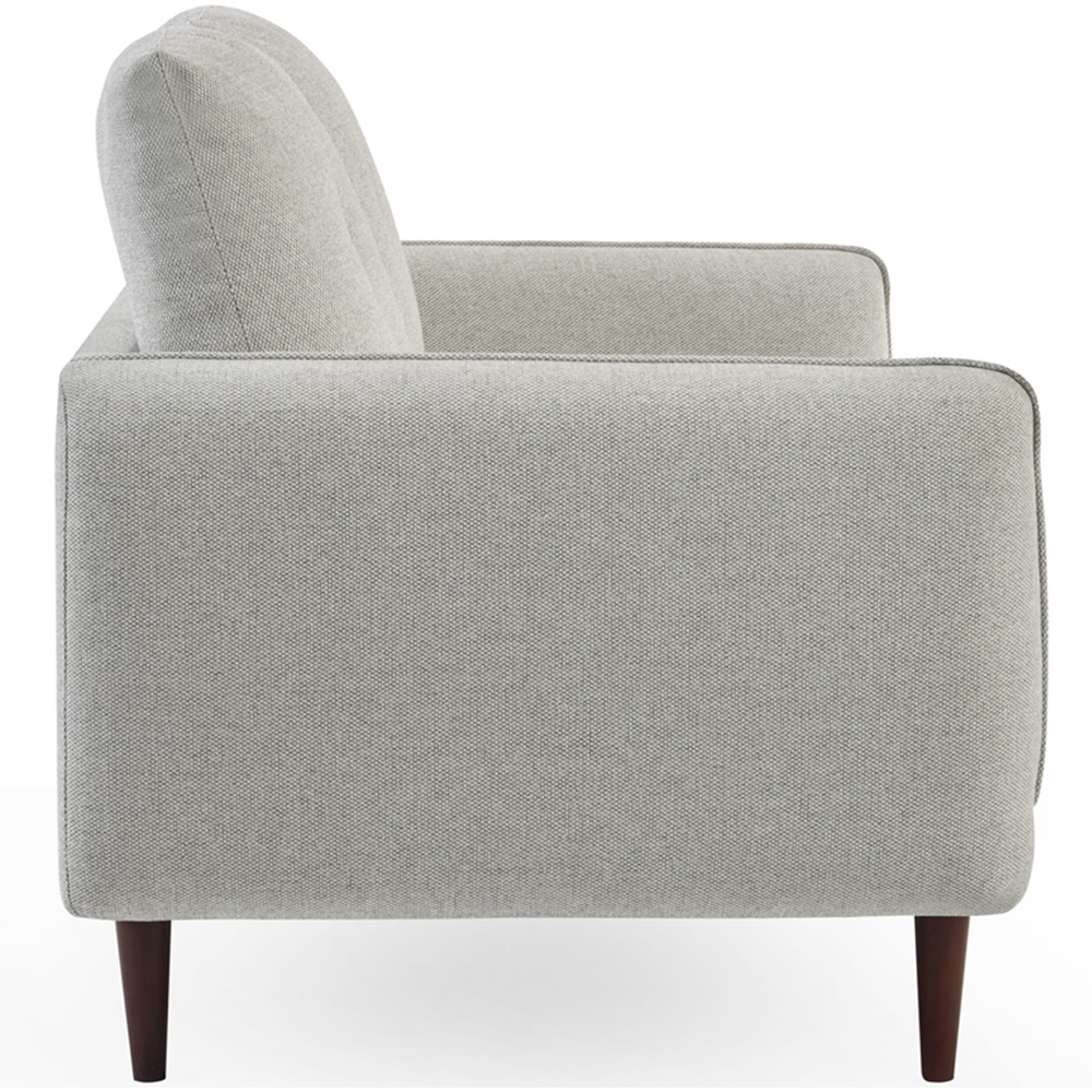 Julian Bowen Remy 3 Seater Light Grey Woven Fabric Sofa Image 4