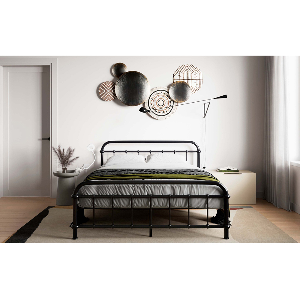 Flair Compton King Size Black Metal Bed Frame Image 3
