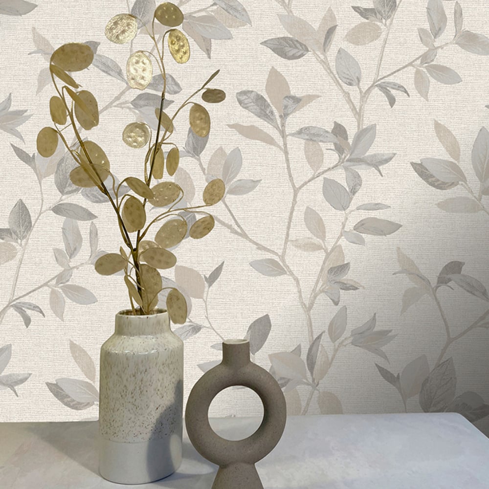 Rasch Silver Birch Silver Neutral Wallpaper Image 2