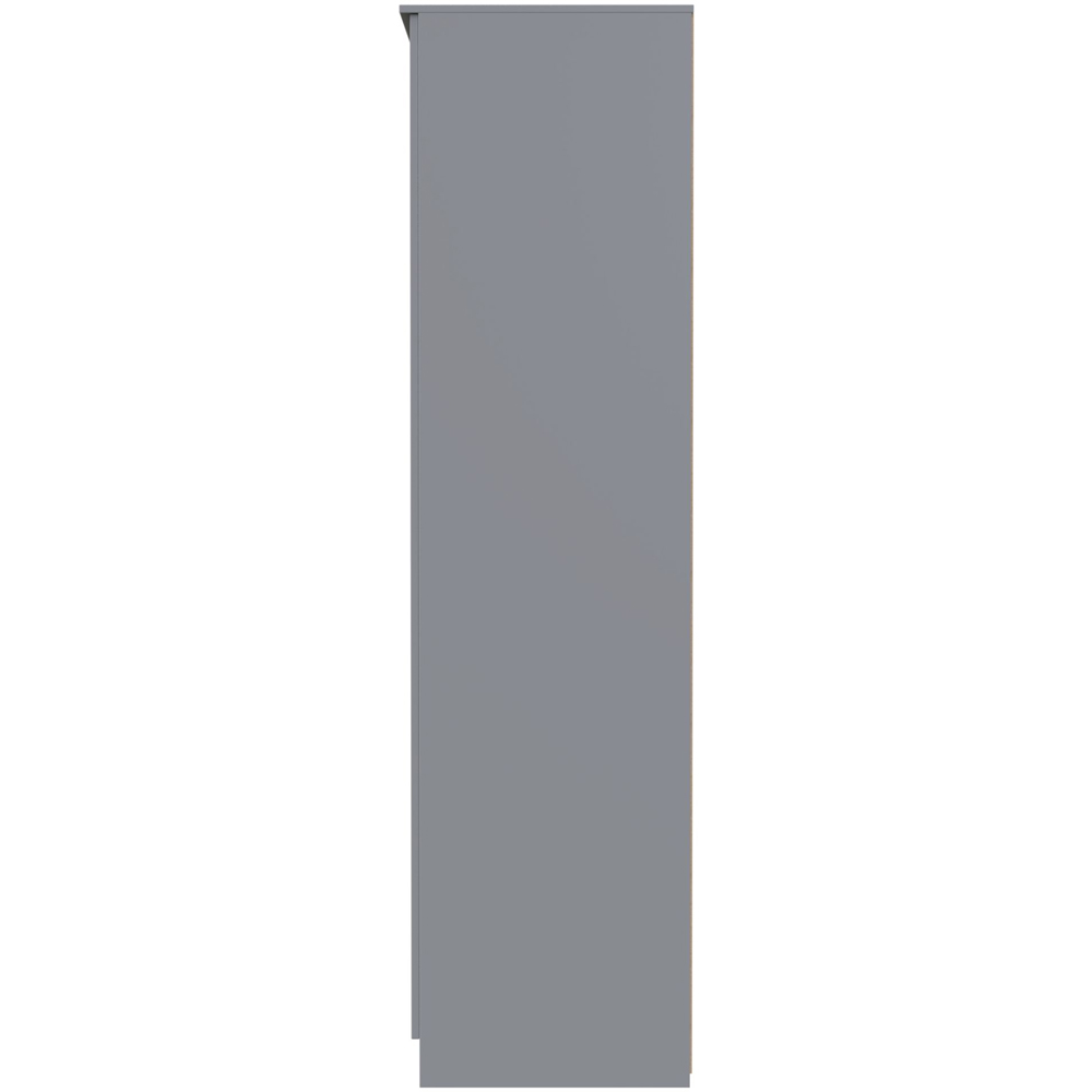 Crowndale Plymouth 2 Door Uniform Grey and Dusk Grey Tall Wardrobe Ready Assembled Image 3
