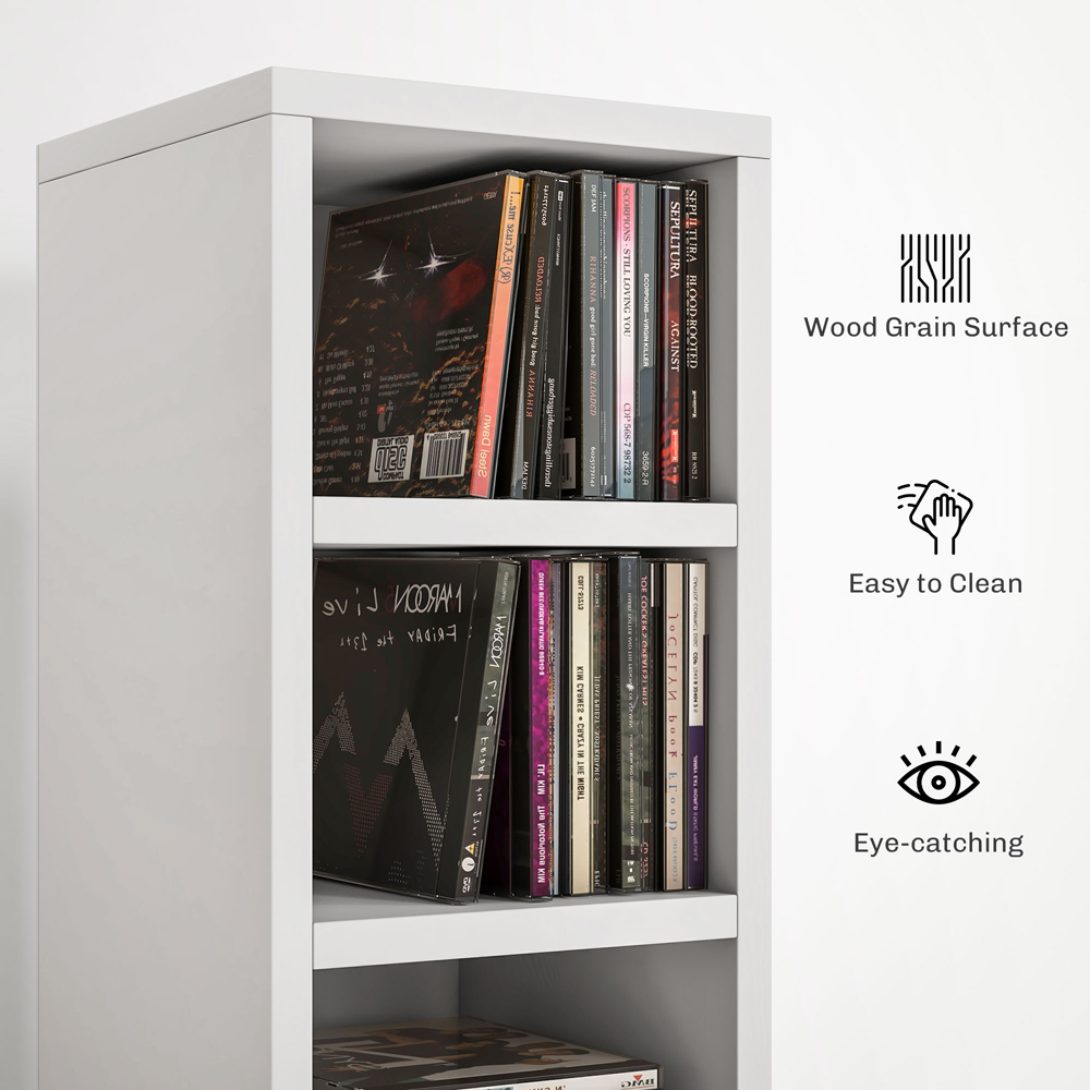 Portland White 12 Cube CD and DVD Storage Unit Image 5