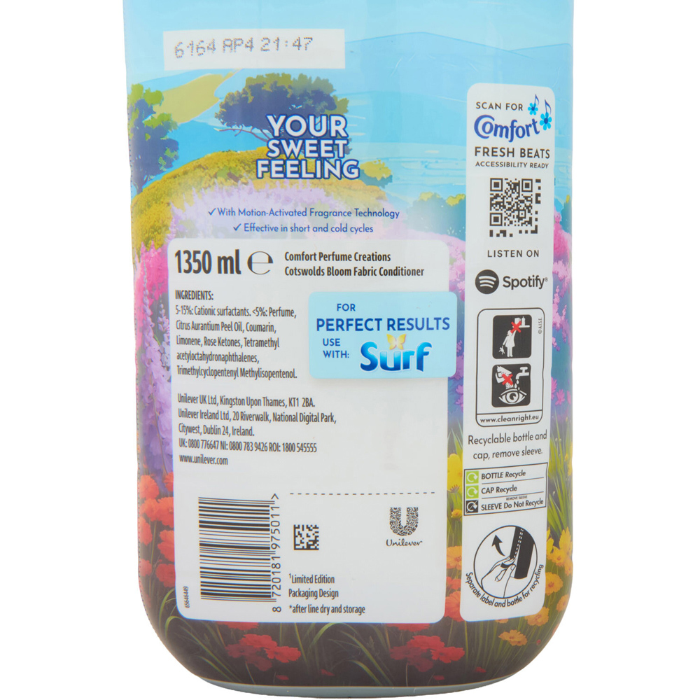 Comfort Perfume Creations Fabric Conditioner Cotswolds Bloom Image 4