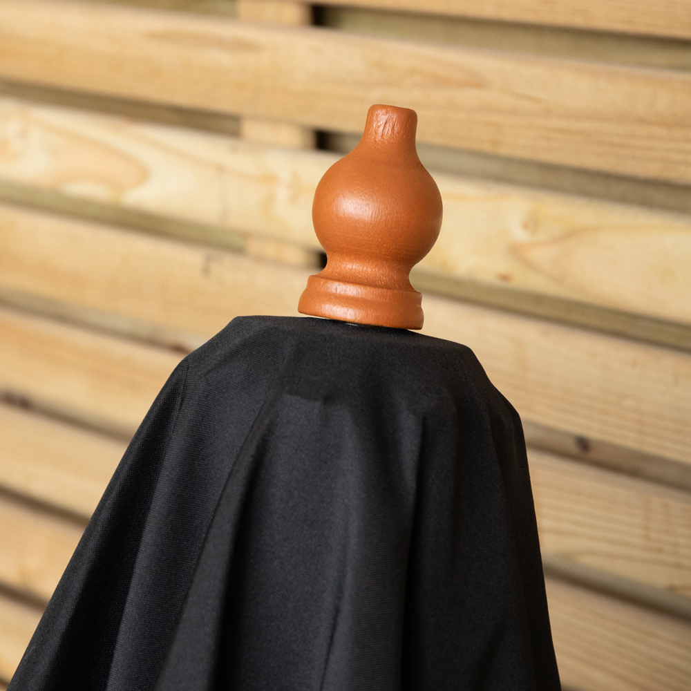 Samuel Alexander Black Wooden Garden Sun Shade Parasol with Carry Bag 2.7m Image 4