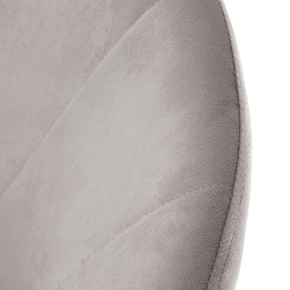 Ella Dining Accent Chair Velvet Upholstery - Taupe Image 7