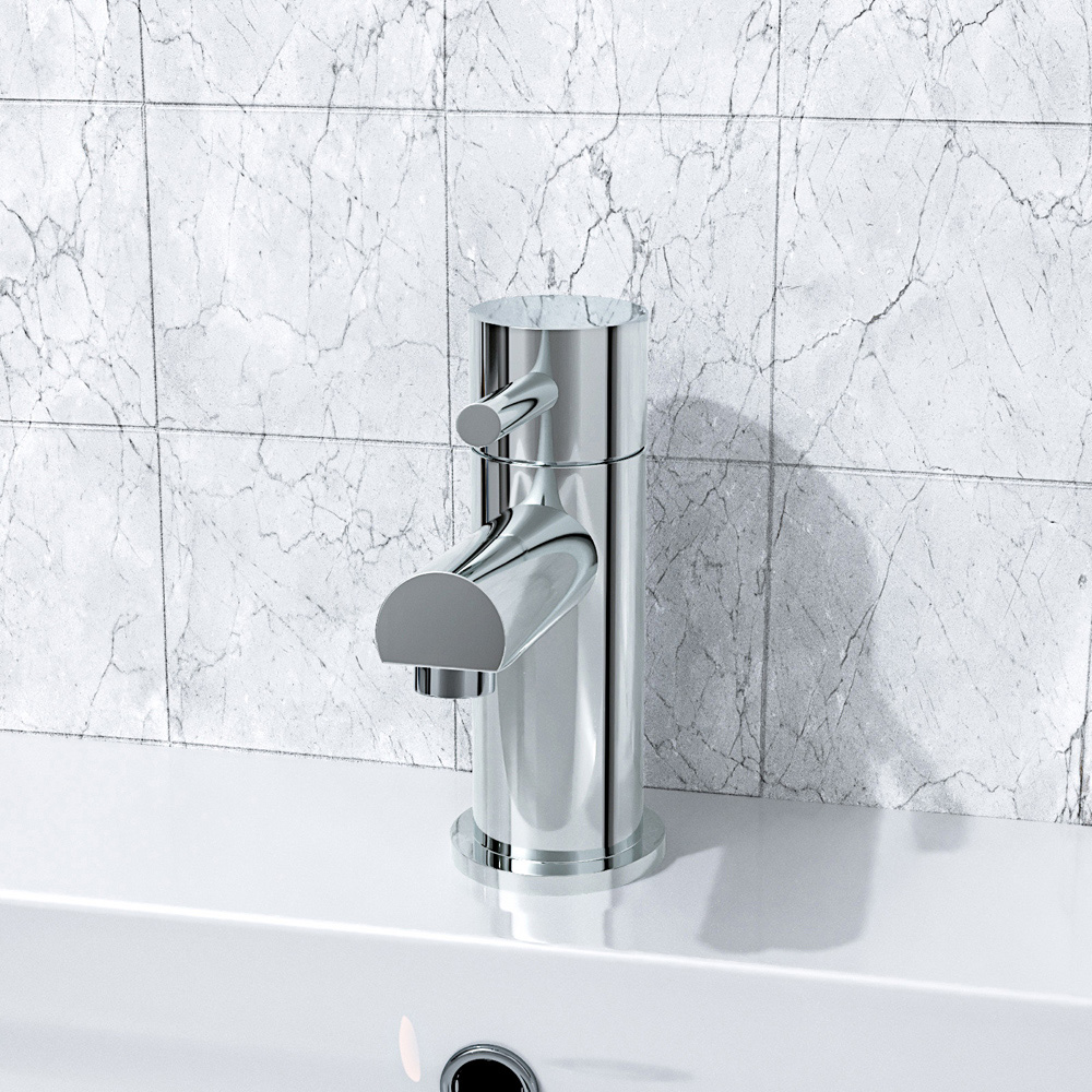 Nes Home Blossom Single Lever Chrome Bathroom Basin Sink Mono Mixer Tap Image 3