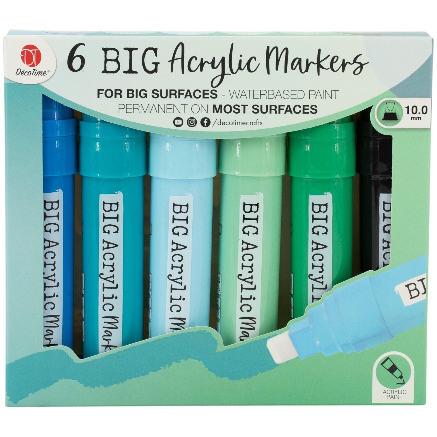Pack of 6 DecoTime Big Acrylic Markers Image 16