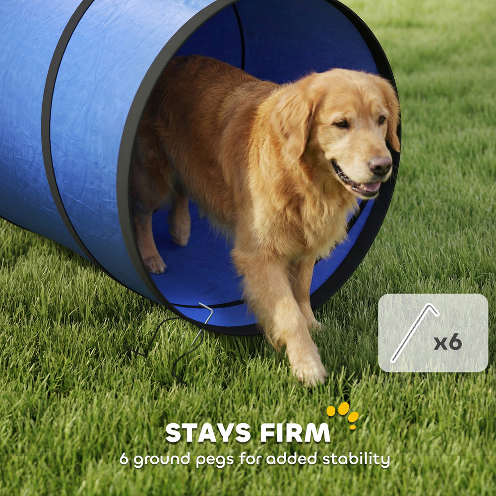 PawHut Foldable Dog Tunnel 500cm with 6 Ground Pegs and Bag Image 6