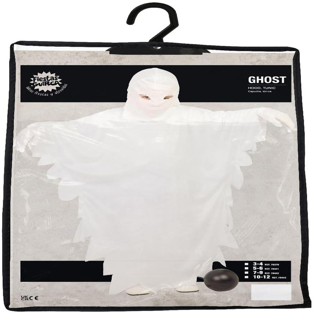 Fiestas Guirca Ghost White Halloween Costume 3 to 4 Years Image 3