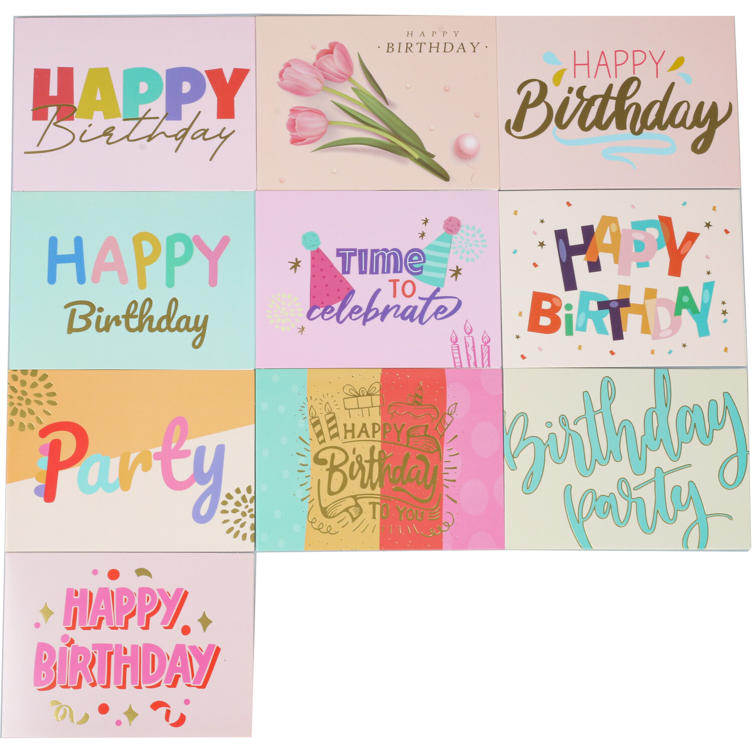 Multipack Birthday Cards Multicolour Image 2