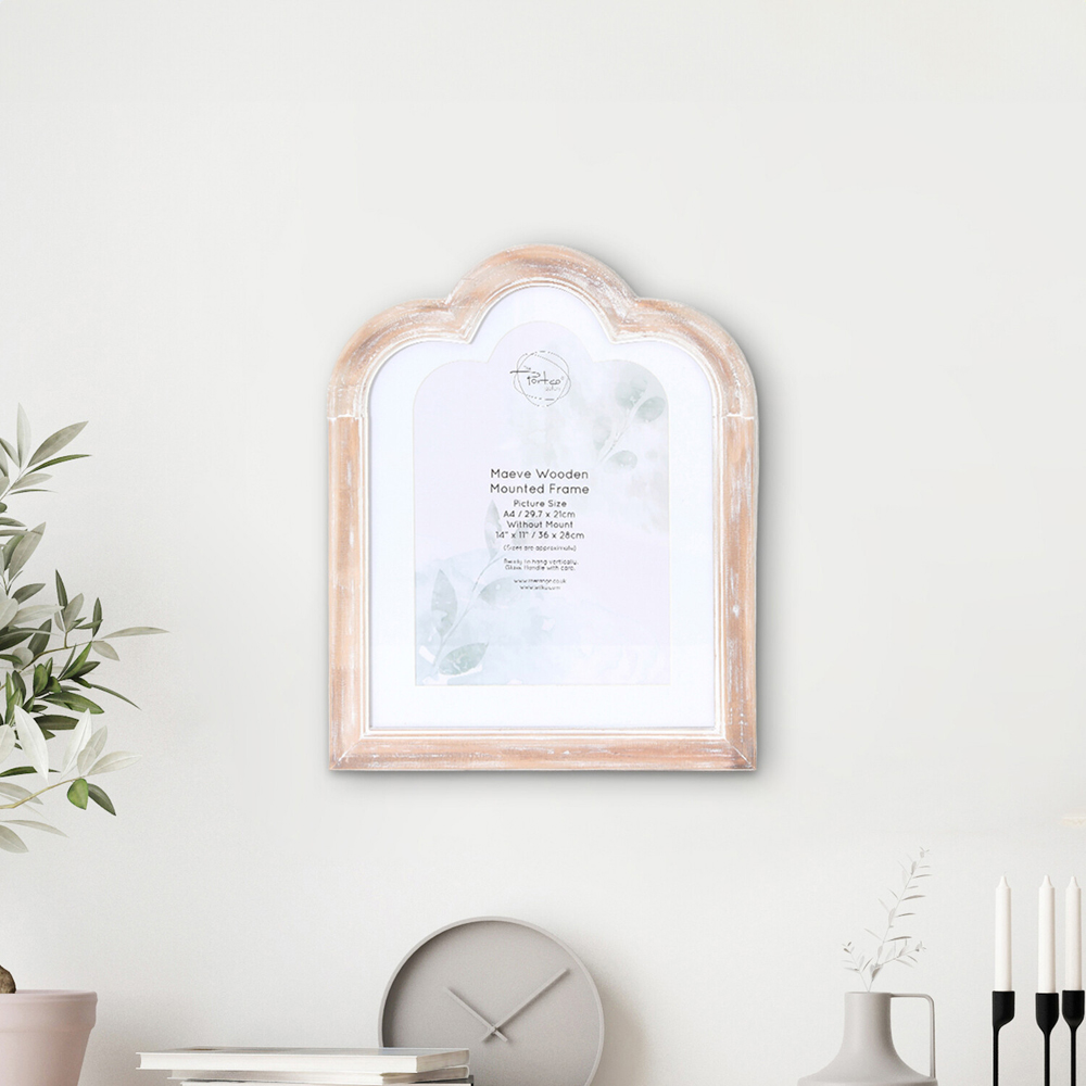 Maeve Wooden Mounted Frame Natural A4 Image 2