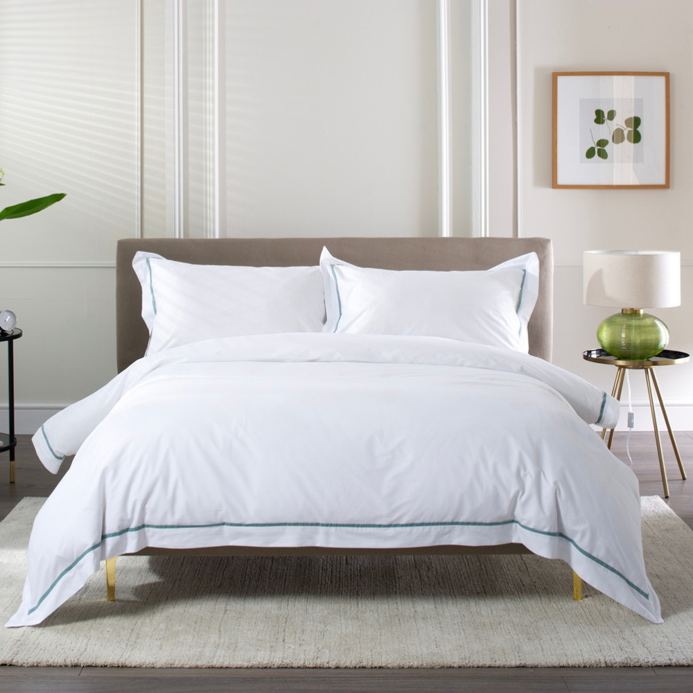 The Lyndon Company Hampstead King Size Green Duvet Set Image 1