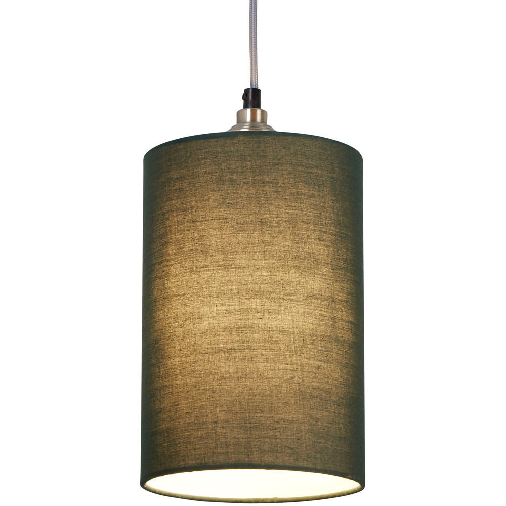 Lighting Collection Yates Green Cylinder Lamp Shade 16cm Image 3