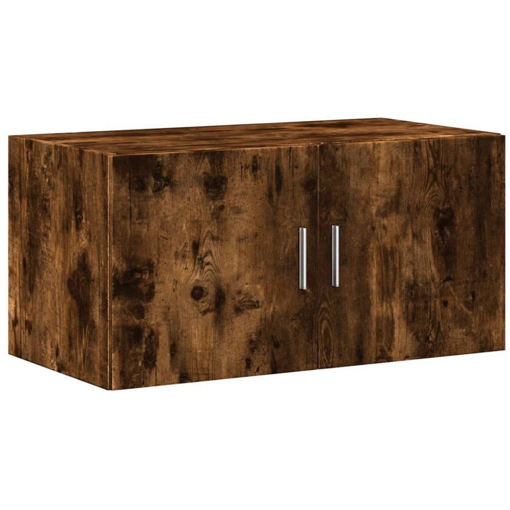vidaXL 2 Door Smoked Oak Wall Cabinet Image 2