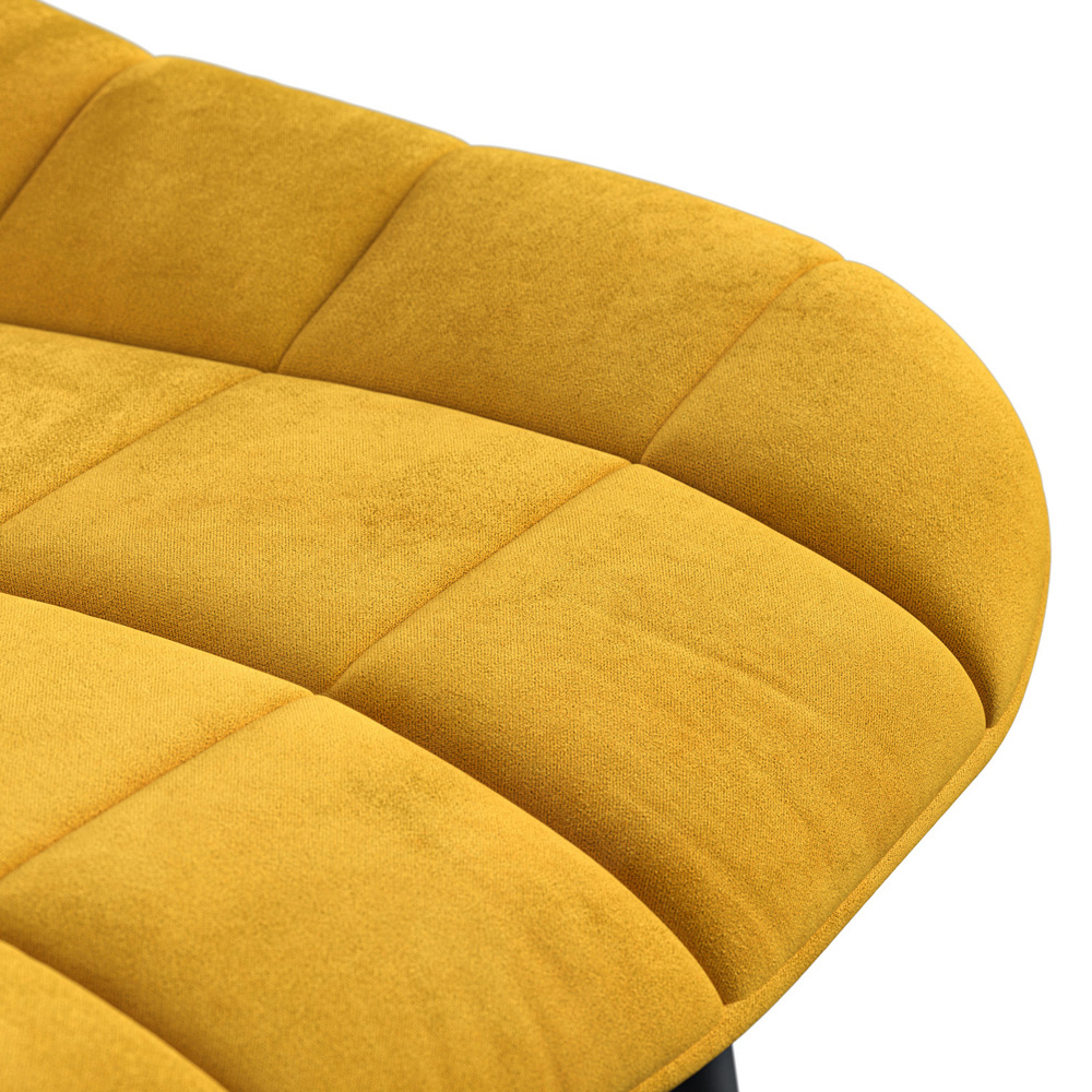 Furniture Online Nova Set of 2 Mustard Velvet Padded Seat Dining Chair Image 6
