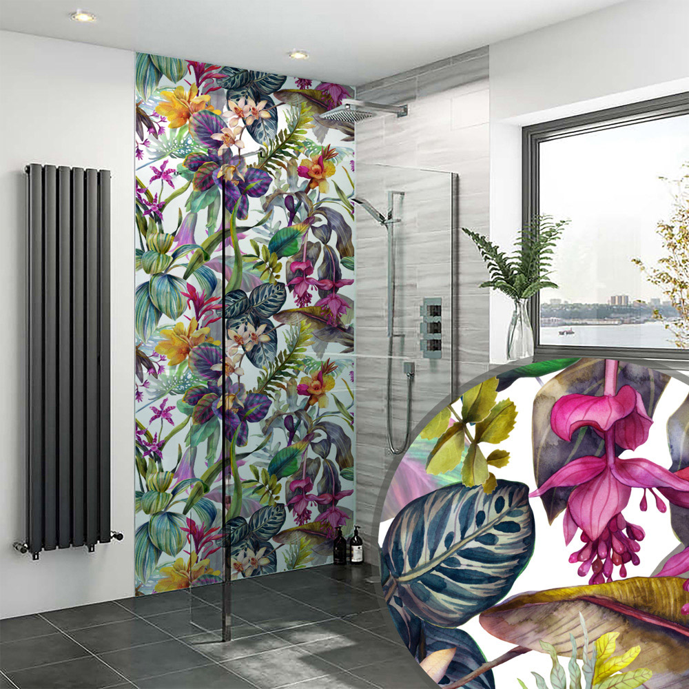 Splashbax Premium Artisan Floral Dream Di Bond Shower Panel 2400 x 800mm Image 3