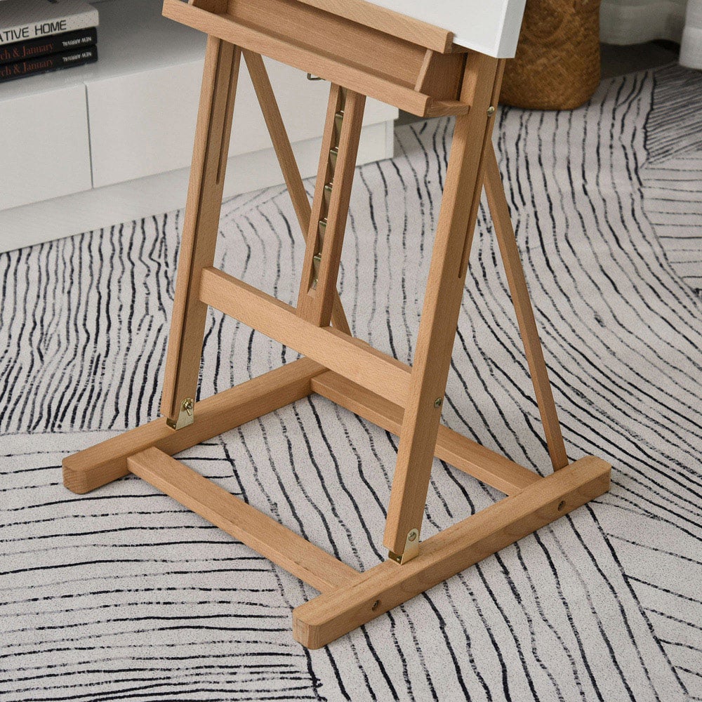 Vinsetto Wooden H-Frame Height Adjustable Studio Easel Image 3