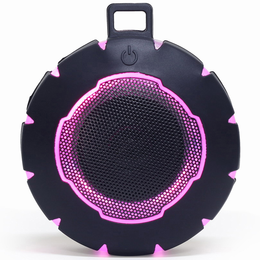 Gembird Black Bluetooth Portable Speaker with LED Lights 3W Image 4