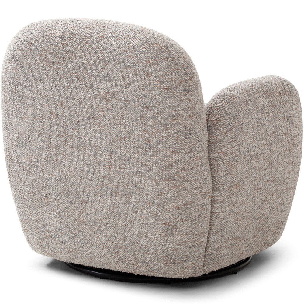 Mabel Natural Boucle Swivel Armchair Image 5