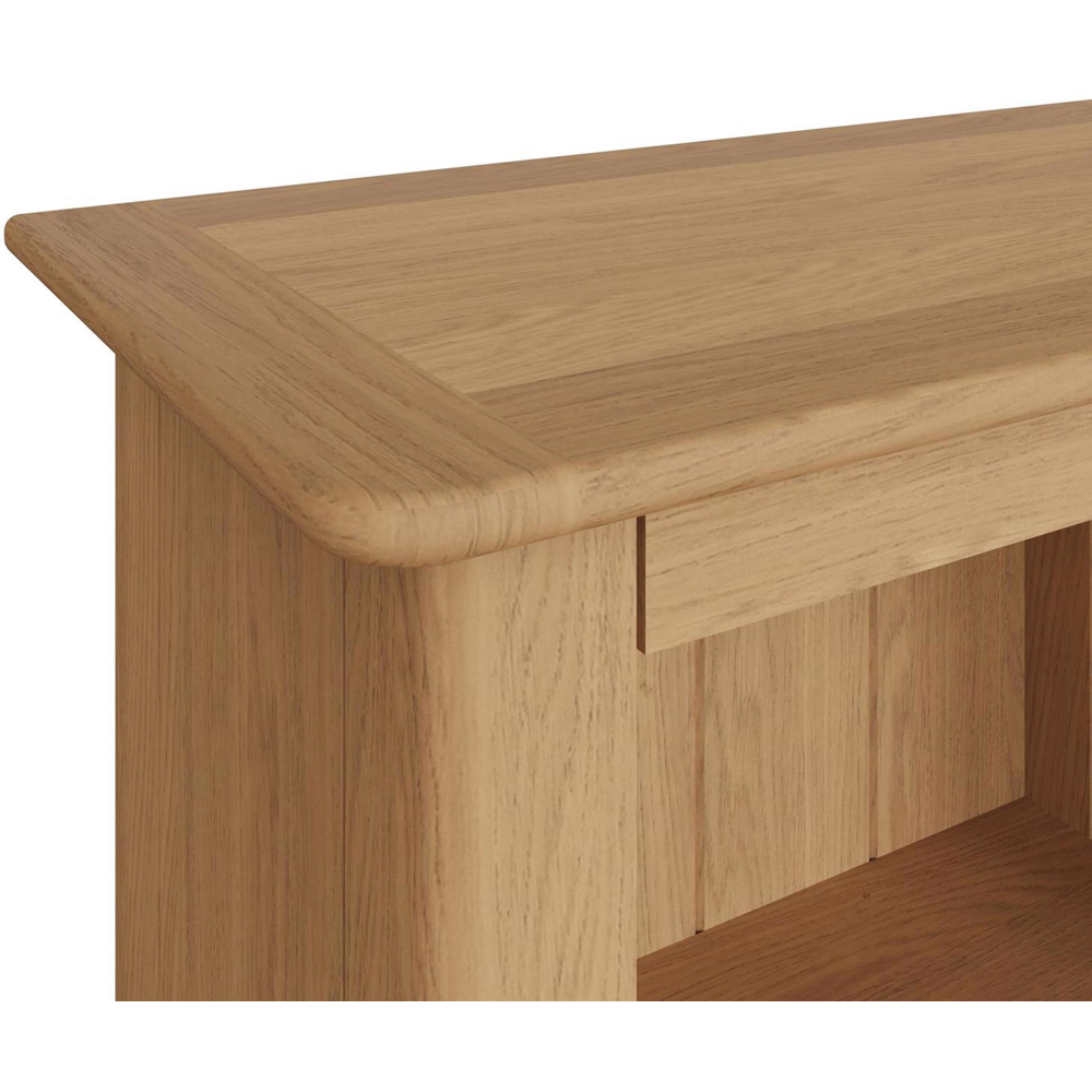 FWStyle Taberno 3 Shelf Natural Lacquered Oak Bookcase Image 4