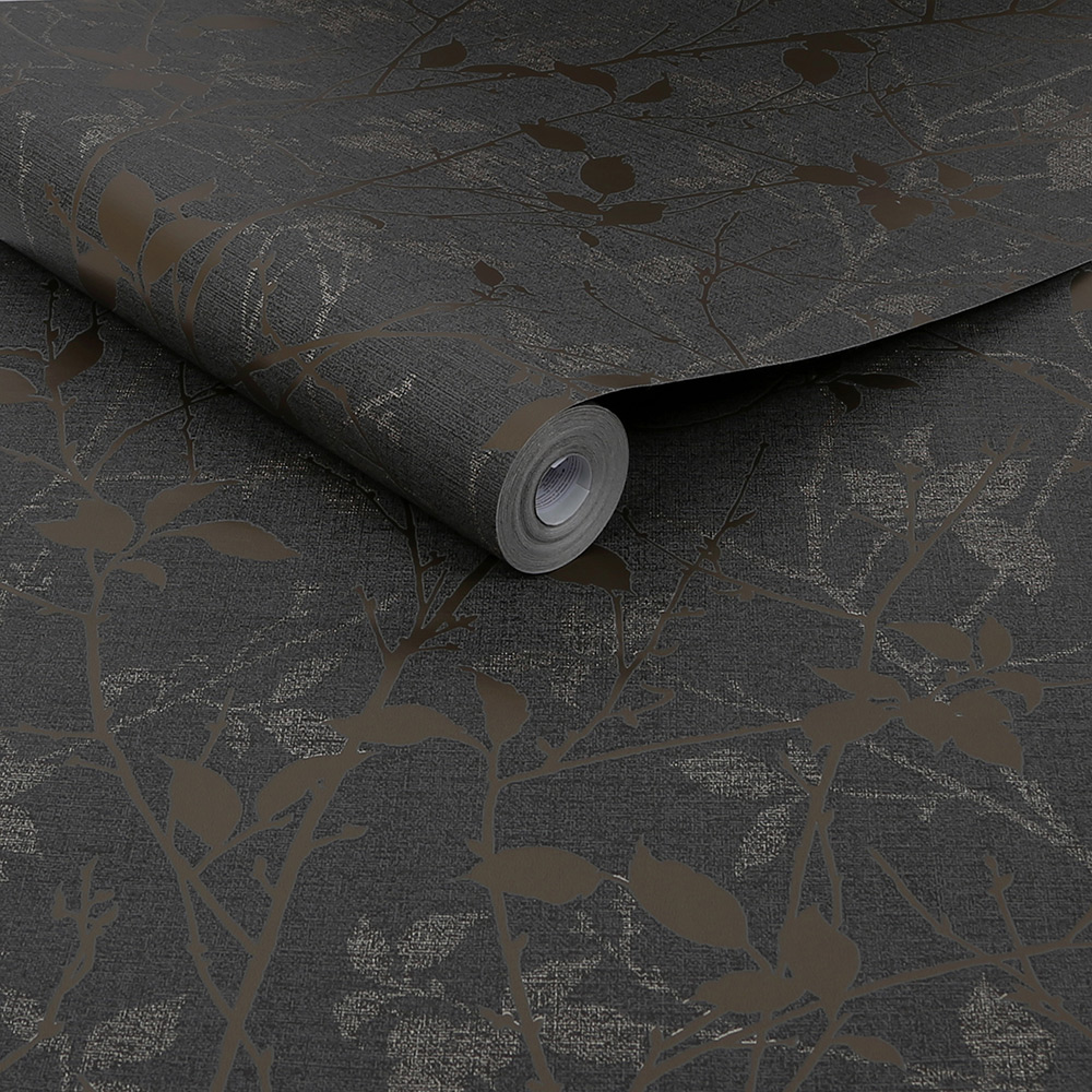 Boutique Belle Charcoal and Gold Wallpaper Image 2