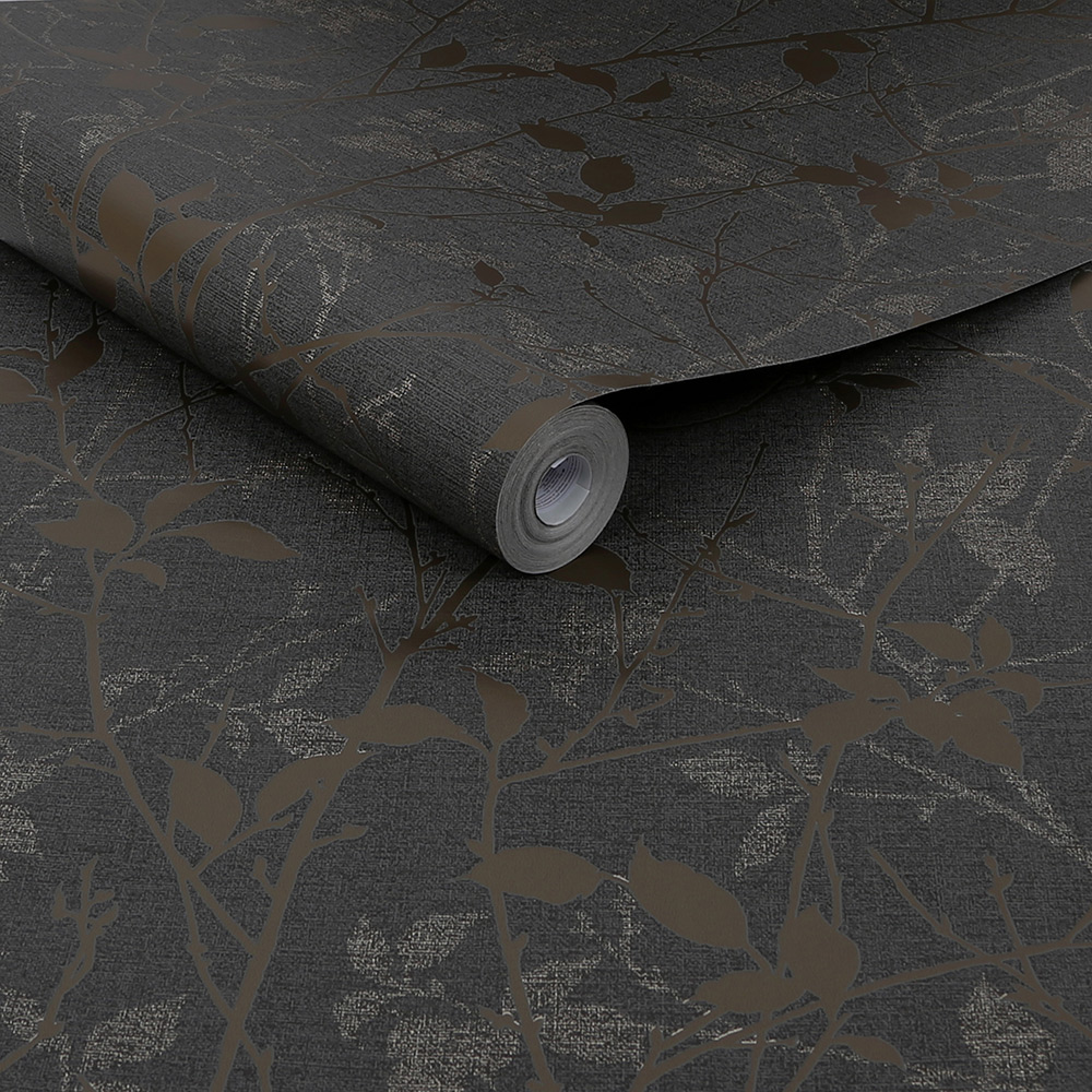 Boutique Belle Charcoal and Gold Wallpaper Image 2