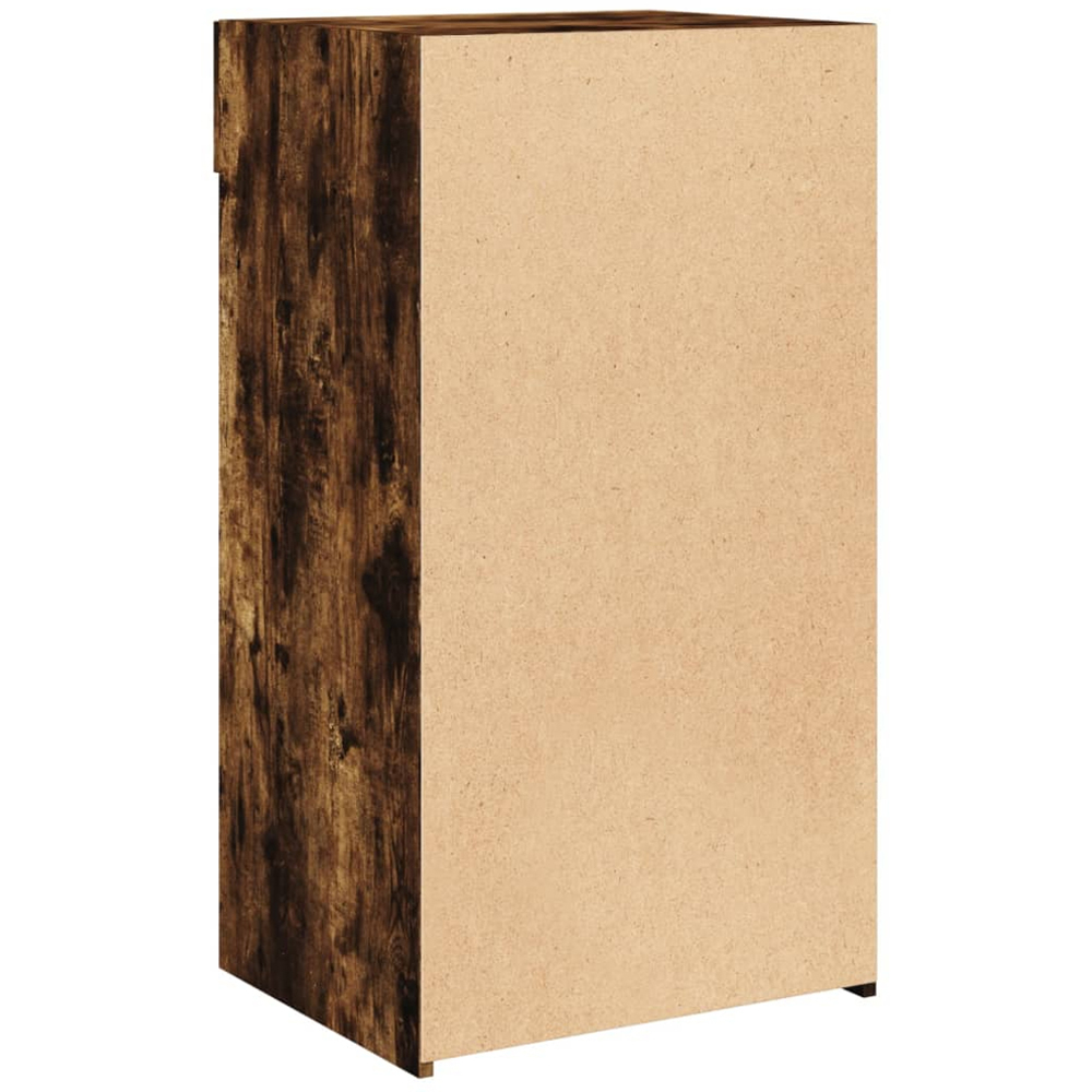 vidaXL Single Drawer 3 Shelf Smoked Oak Sideboard Image 6