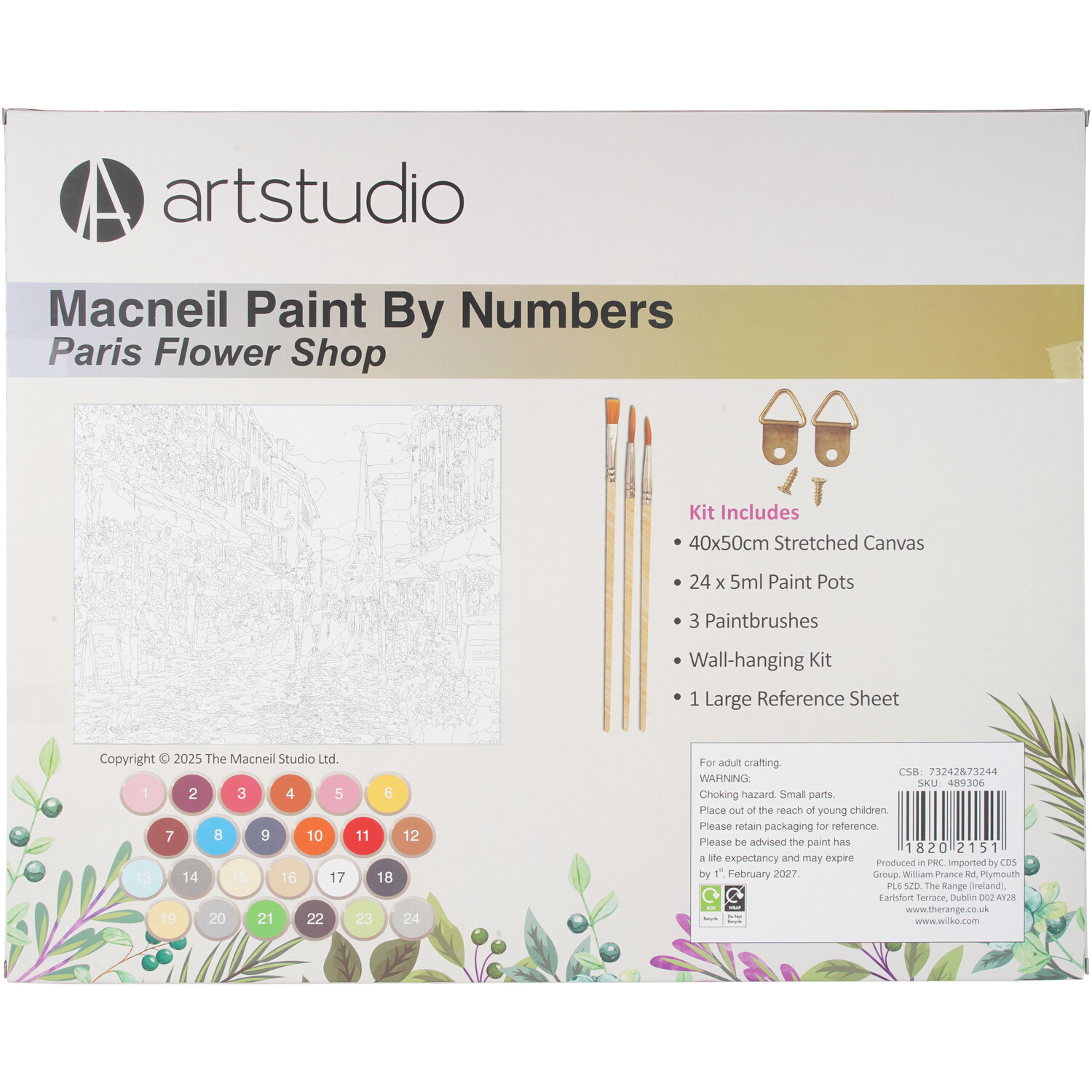 Paint By Numbers Macneil Paris Flower Shop Kit Image 3