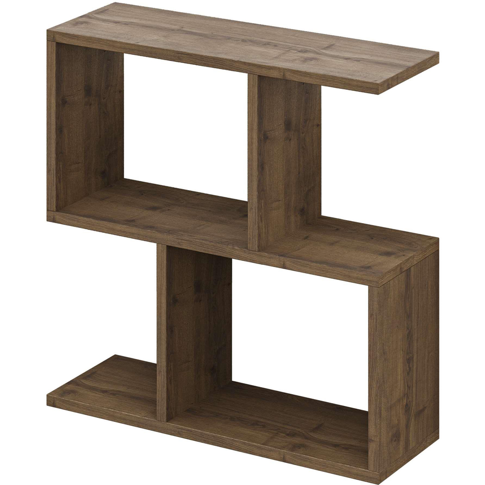 Decortie Homemania 4 Shelf Dark Oak Effect Wooden Side Table Image 2