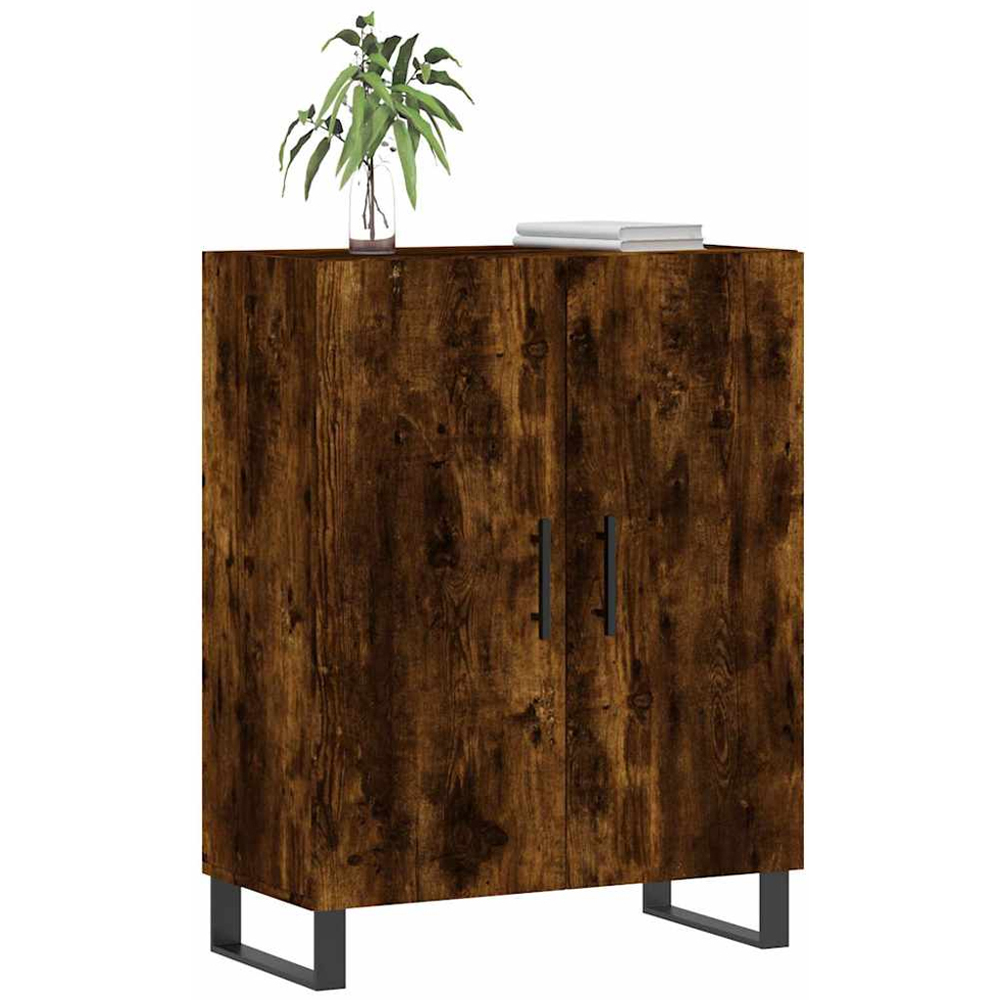 vidaXL 2 Door Smoked Oak Sideboard Image 3