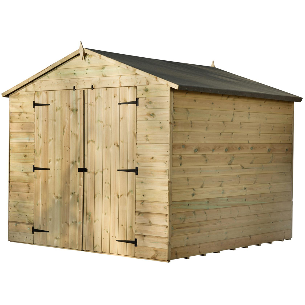Empire Sheds 9500 8 x 8ft Double Door Tongue and Groove Apex Garden Shed Image 1